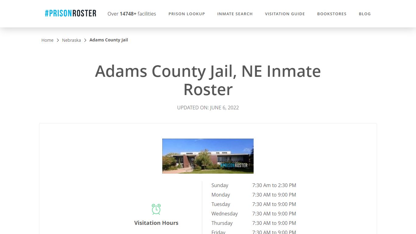 Adams County Jail, NE Inmate Roster